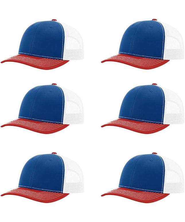 Richardson 112 Classic Six-Panel Adjustable Snapback Trucker Cap | Bulk Packs Available