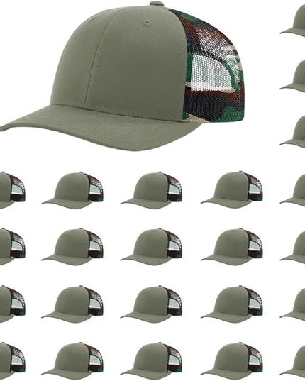 Richardson 112 Classic Six-Panel Adjustable Snapback Trucker Cap | Bulk Packs Available