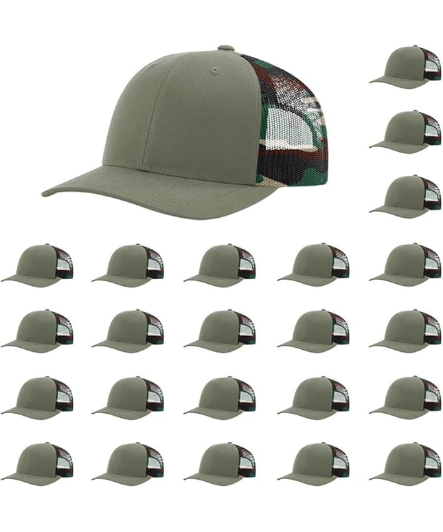 Richardson 112 Classic Six-Panel Adjustable Snapback Trucker Cap | Bulk Packs Available