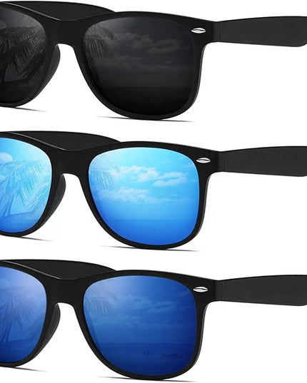 DEMIKOS Sunglasses Men Polarized Sunglasses for Mens Womens Retro Mirror Lens for Driving Fishing UV Protection