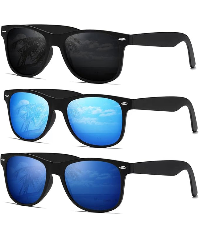 DEMIKOS Sunglasses Men Polarized Sunglasses for Mens Womens Retro Mirror Lens for Driving Fishing UV Protection
