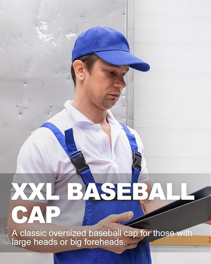 Zylioo XL XXL Oversize Baseball Cap, 100% Cotton Adjustable Dad Hat for Big Heads 23.5"-25.5", Soft Crown Large Size Cap