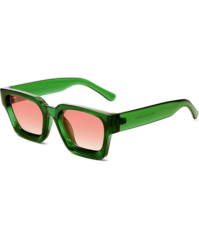 VANLINKER Thick Square Sunglasses for Men Women Retro Chunky Rectangle Shades UV400 Protection VL9731