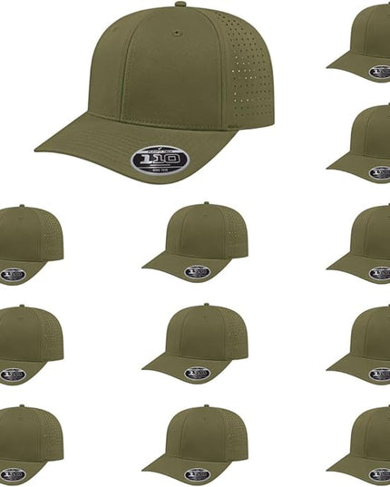 Cap America i8533 Flexfit 110 Perforated Performance Snapback Mid Profile 6-Panel Cap w/UV Guard & Adjustable Snapback