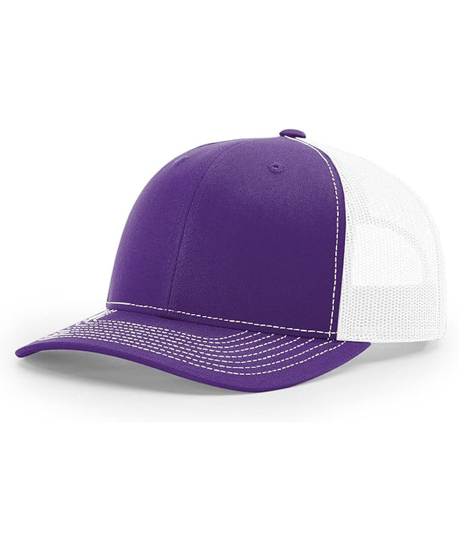 Richardson 112 Trucker Hat - Premium Adjustable Snapback Hat - Structured Six Panel Richardson Blank Caps