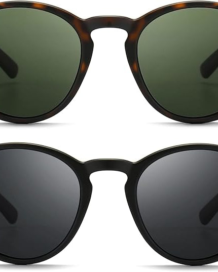 SUNGAIT Classic Vintage Round Polarized Sunglasses for Women Men Retro Style UV400