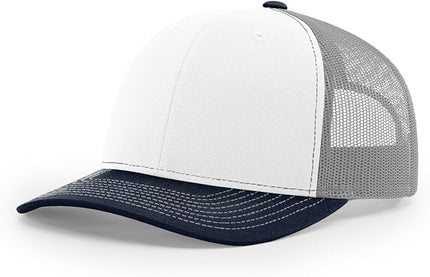Richardson 112 Trucker Hat - Premium Adjustable Snapback Hat - Structured Six Panel Richardson Blank Caps