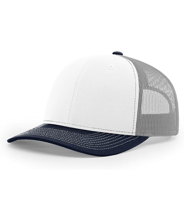 Richardson 112 Trucker Hat - Premium Adjustable Snapback Hat - Structured Six Panel Richardson Blank Caps
