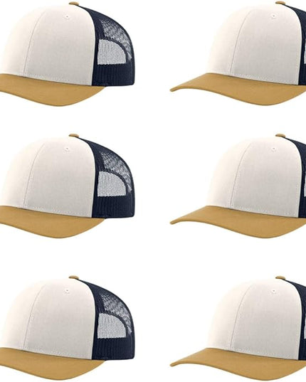 Richardson 112 Classic Six-Panel Adjustable Snapback Trucker Cap | Bulk Packs Available