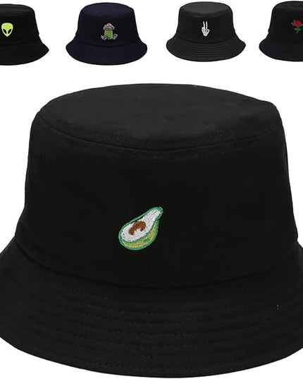 Cotton Bucket Hat for Women Men Summer Travel Sun Beach Bucket Cap, Unisex Outdoor Fisherman Hat
