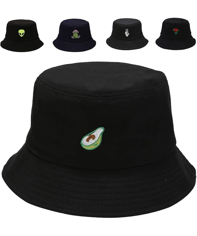 Cotton Bucket Hat for Women Men Summer Travel Sun Beach Bucket Cap, Unisex Outdoor Fisherman Hat