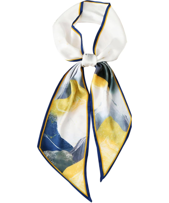 Head Scarf Purse Handle Neck Satin Hair Scarfs For Bag Lightweight Silky Long Thin Women's Fashion Scarves 59 * 5.9”