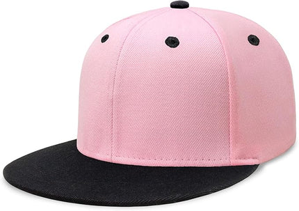 CHOK.LIDS Flat Bill Visor Classic Snapback Hat Blank Adjustable Brim High Top End Trendy Color Style Plain Tone Baseball Cap