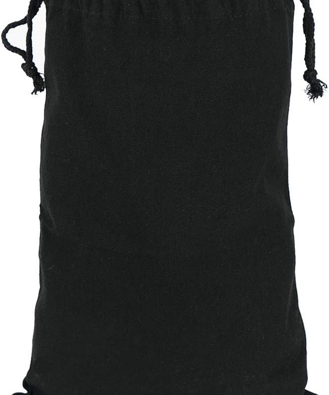 Lanyani 6 Packs Bank Coin Money Cash Bag Sacks, 12" x 17" Canvas Deposit Change Transit Bags with Drawstring, Heavy Duty, Black