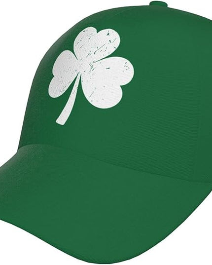 St. Patrick's Day Lucky Shamrock Hat Adjustable Irish Green Clover Baseball Cap Trucker Hat for Men Women