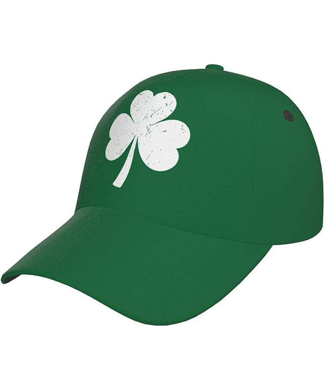 St. Patrick's Day Lucky Shamrock Hat Adjustable Irish Green Clover Baseball Cap Trucker Hat for Men Women