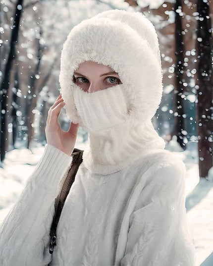 3 in 1 Beanie Hat with Scarf and Mask, Upgrade 3 in 1 Beanie Hat For Women, Fall Winter Warm Knitted Ski Scarf and Mask Set