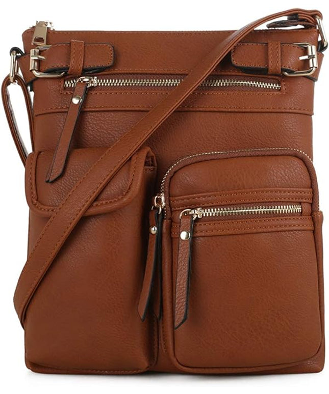 SG SUGU Katie Lightweight Medium Crossbody Bag Shoulder Bag with Multi Pocket for Women