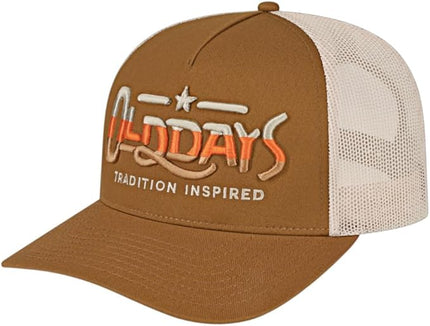 Cap America i3039 Classic 5 Panel Mid Profile Structured Trucker Mesh Back Cap w/ & Adjustable Snapback
