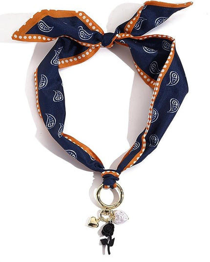 HETICA Scarf Necklace for Women Silk Western Charm Necklaces Fashion Accessory Jewelry Gift