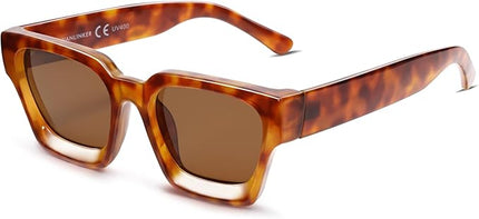 VANLINKER Thick Square Sunglasses for Men Women Retro Chunky Rectangle Shades UV400 Protection VL9731