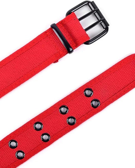 Boxed Gifts Parquet Casual Canvas Belt - Double Hole, Double Grommets for Men & Women