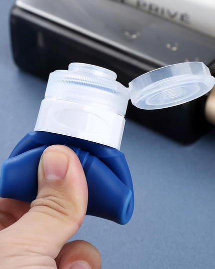 Travel Bottles for Toiletries, Tsa Approved 2oz Travel size Bottles, BPA Free Leak Proof Travels Toiletry Containers, Traveler Accessories with Toiletry Bag for Shampoo Liquid (4 Pack)