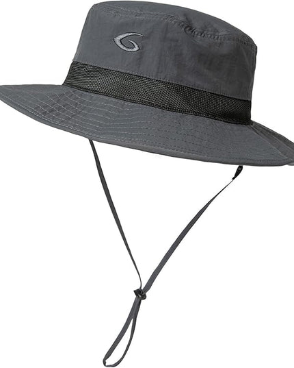 Oversized XL XXL Waterproof Sun Hat for Big Heads Mesh Bucket Hat Wide Brim Adjustable Packable Hiking Beach Fishing