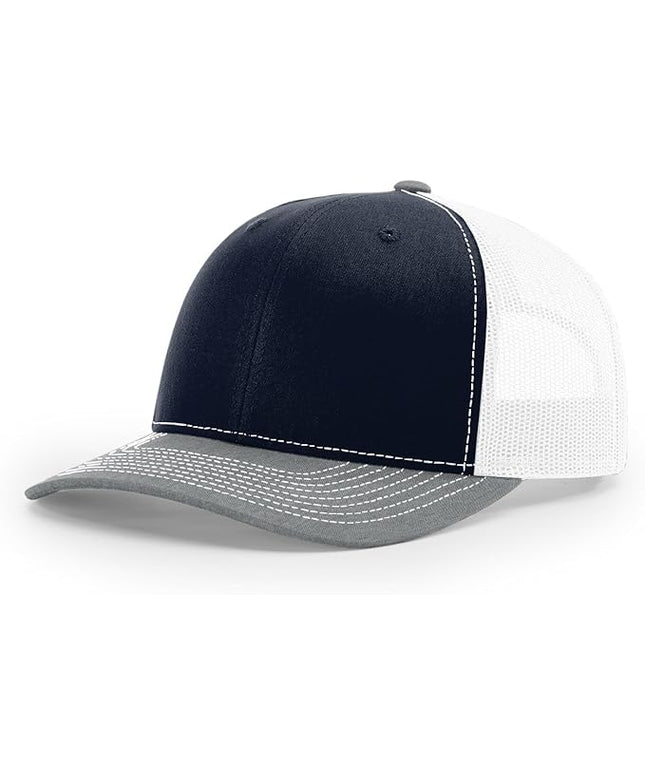 Richardson 112 Trucker Hat - Premium Adjustable Snapback Hat - Structured Six Panel Richardson Blank Caps