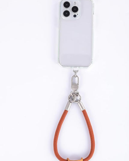 project-cb Phone Wrist Strap 1,Tether Tab 2,Phone Wristlet,Lanyard Wrist Strap,Key Holder,KeyChain,KeyRing×2 (Brown-S)