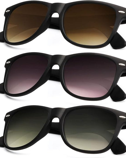 KALIYADI Polarized Sunglasses for Men and Women Matte Finish Sun glasses Color Mirror Lens UV Blocking (3 Pack)