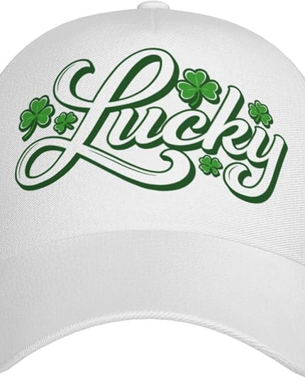 St. Patrick's Day Lucky Shamrock Hat Adjustable Irish Green Clover Baseball Cap Trucker Hat for Men Women
