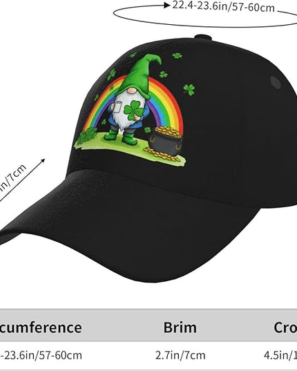 St. Patrick's Day Baseball Cap, Irish Green Clover Trucker Hat for Men Women, Fashion Adjustable Sun Visor Dad Hat