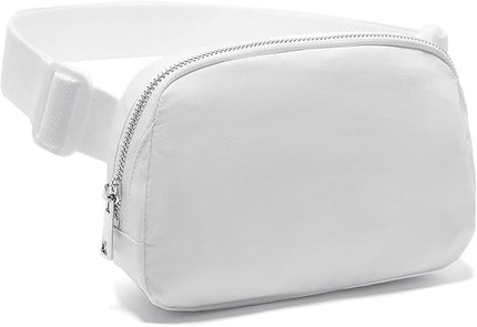 Belt Bag for Women Fanny Pack Crossbody Bags for Women Fashion Waist Packs with Adjustable Strap Gifts for Teenage Girls Women Men (White)