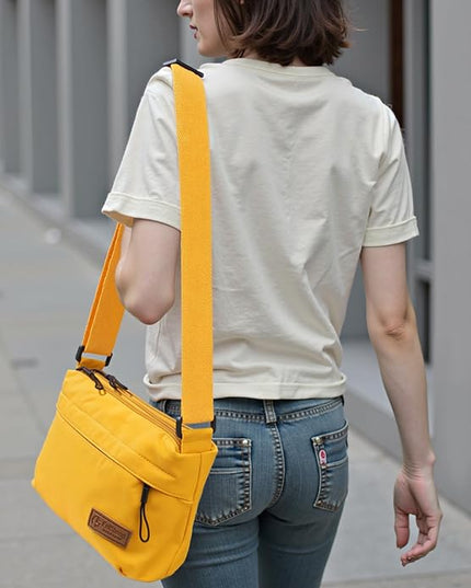Crossbody Sling Bag Canvas Purse Small Shoulder Handbag 5 Pocket Casual Travel Messenger Hobo Bag Phone Satchel Backpack