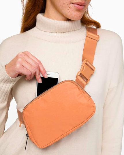YOSHUYUKI Fanny Pack Cross Body Small Crossbody Bags for Women Men Trendy Nylon Waterproof Mini Purse Travel Running Belt Bag Lulu Dupes Bum Hip Chest Waist Pack Side Bag Must Have Dark Blue