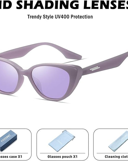 Retro Vintage Narrow Cat Eye Sunglasses for Women 90s Small Chic Style Trendy Sunnies UV400 Protection FZN7514
