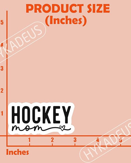(3PCS) Hockey Mom Stickers – Waterproof Vinyl Decals for Water Bottles, Car, Laptop, Tumbler, Phone Case – Cute Hockey Mom Gift for Moms, Mamas & Grandmas – Size 3" x 1.4"