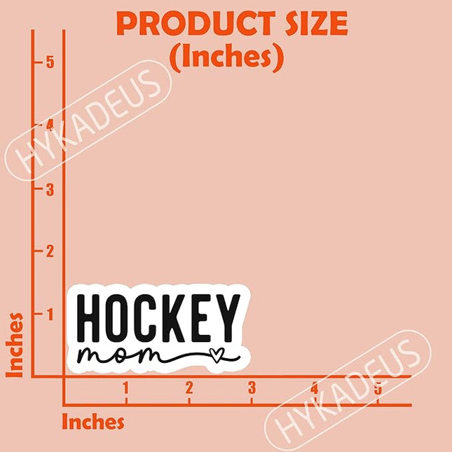 (3PCS) Hockey Mom Stickers – Waterproof Vinyl Decals for Water Bottles, Car, Laptop, Tumbler, Phone Case – Cute Hockey Mom Gift for Moms, Mamas & Grandmas – Size 3" x 1.4"
