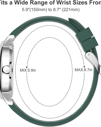 GOLDEN HOUR Waterproof Nurse Watch for Medical Professionals, Students Women Men - Military Time Luminouse Easy Read Dial, 24 Hour with Second Hand, Colorful Silicone Band
