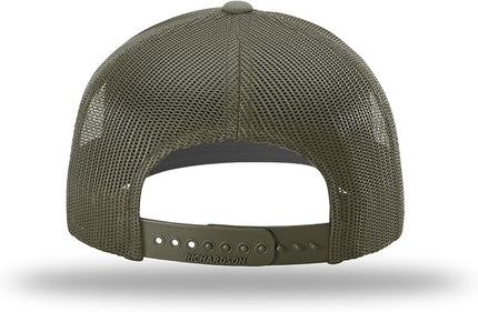 Richardson 112 Trucker Hat - Premium Adjustable Snapback Hat - Structured Six Panel Richardson Blank Caps