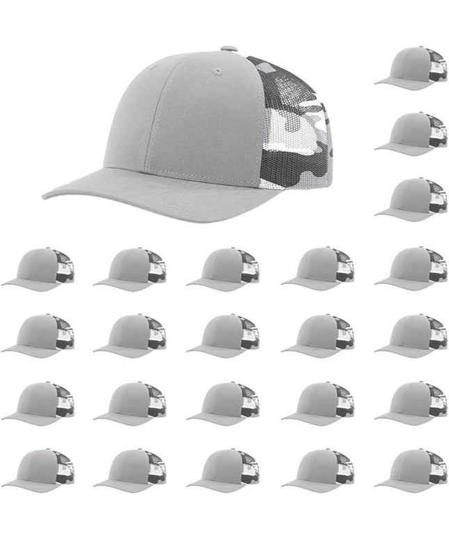 Richardson 112 Classic Six-Panel Adjustable Snapback Trucker Cap | Bulk Packs Available