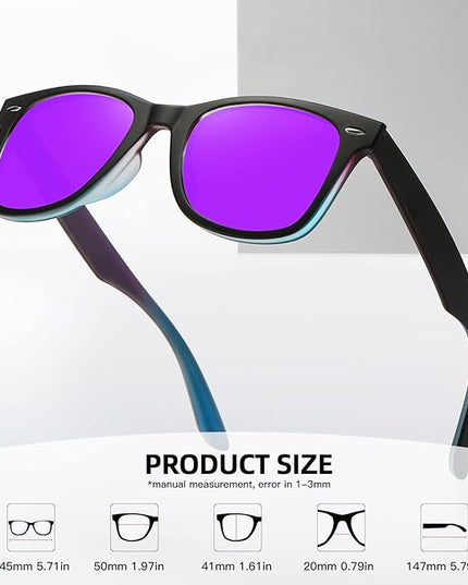 MEETSUN Polarized Sunglasses for Women Men Classic Retro Square Frame Driving Sun Glasses UV Protection