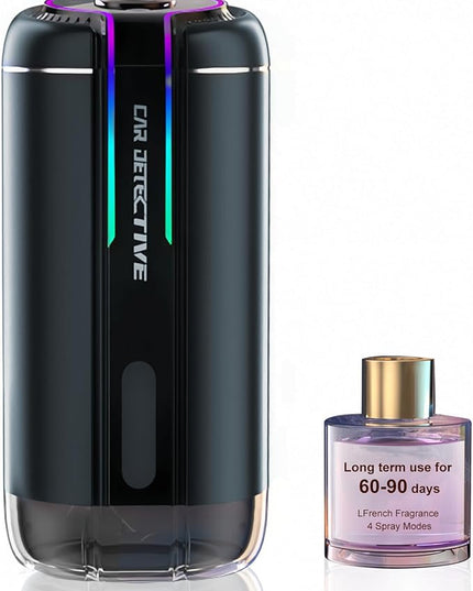 P6 Smart Car Air Freshener Diffuser - Auto On/Off, 4 Modes, 30-Day Battery, Ultrasonic Mist, Long-Lasting 4 Months, Jade Dragon Tea Scent