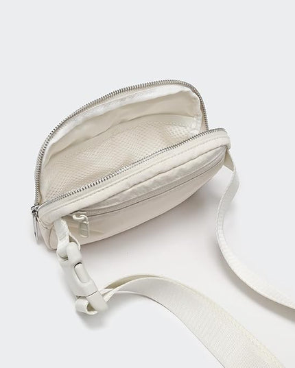 Pander Belt Bag for Women, Fashion Waist Packs, Crossbody Bags with Adjustable Strap (White Opal).