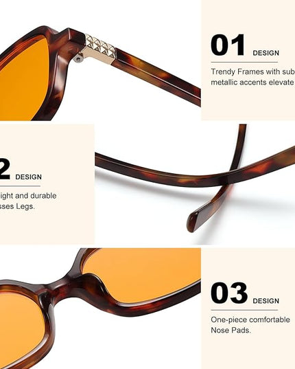 LIKSMU Blue Light Blocking Glasses for Woman Men Blue light Blocker Eyewear Trendy Rectangle Small Eyeglasses, 2pack