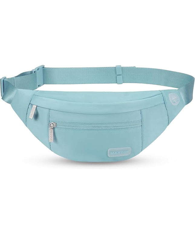 MAXTOP Large Crossbody Fanny Pack with 4-Zipper Pockets,Gifts for Enjoy Sports Festival Workout Traveling Running Casual Hands-Free Wallets Waist Pack Phone Bag Carrying All Phones