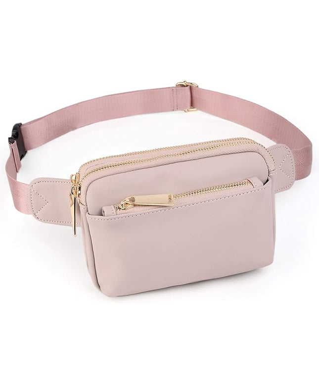 UTO Fanny Pack for Women Crossbody Trendy Fashion Belt Purse Chest Waist Hip Bumbag for Outdoor Shopping Travel Hiking