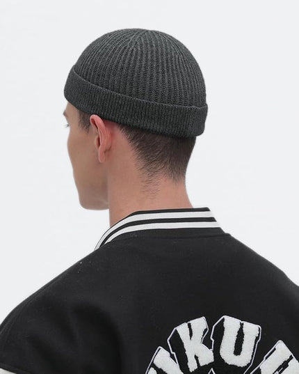 ROYBENS Thin Swag Wool Short Fisherman Beanie for Men Women, Knit Cuff Trawler Beanie Watch Hat, Soft Spring Fall Skull Cap