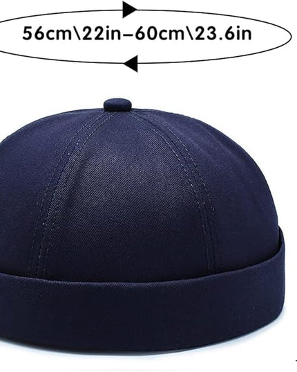 XYIYI Cotton Brimless Docker Cap Adjustable Street Casual Sailor Cap Skullcap Beanie Hat